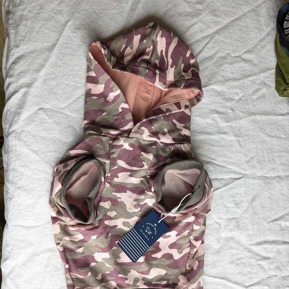 NWT The Sharper Barker Size 2 dog sweater Pink Leopard print hoodie soft bamboo - Picture 3 of 12